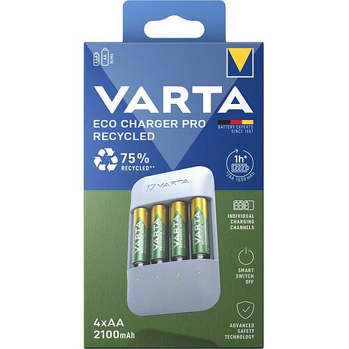 Varta 57683 101 121 Eco Charger Pro Recycled inkl. 4x AA 56816 2100mAh