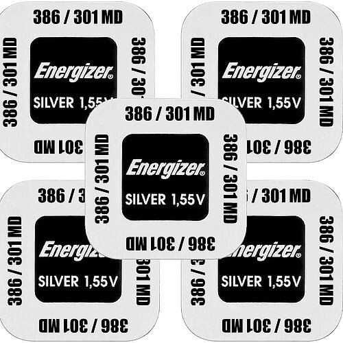 Energizer SR43 386 / 301 MultiDrain Silberoxid Batterie 1,55 V - 5er Verpackung