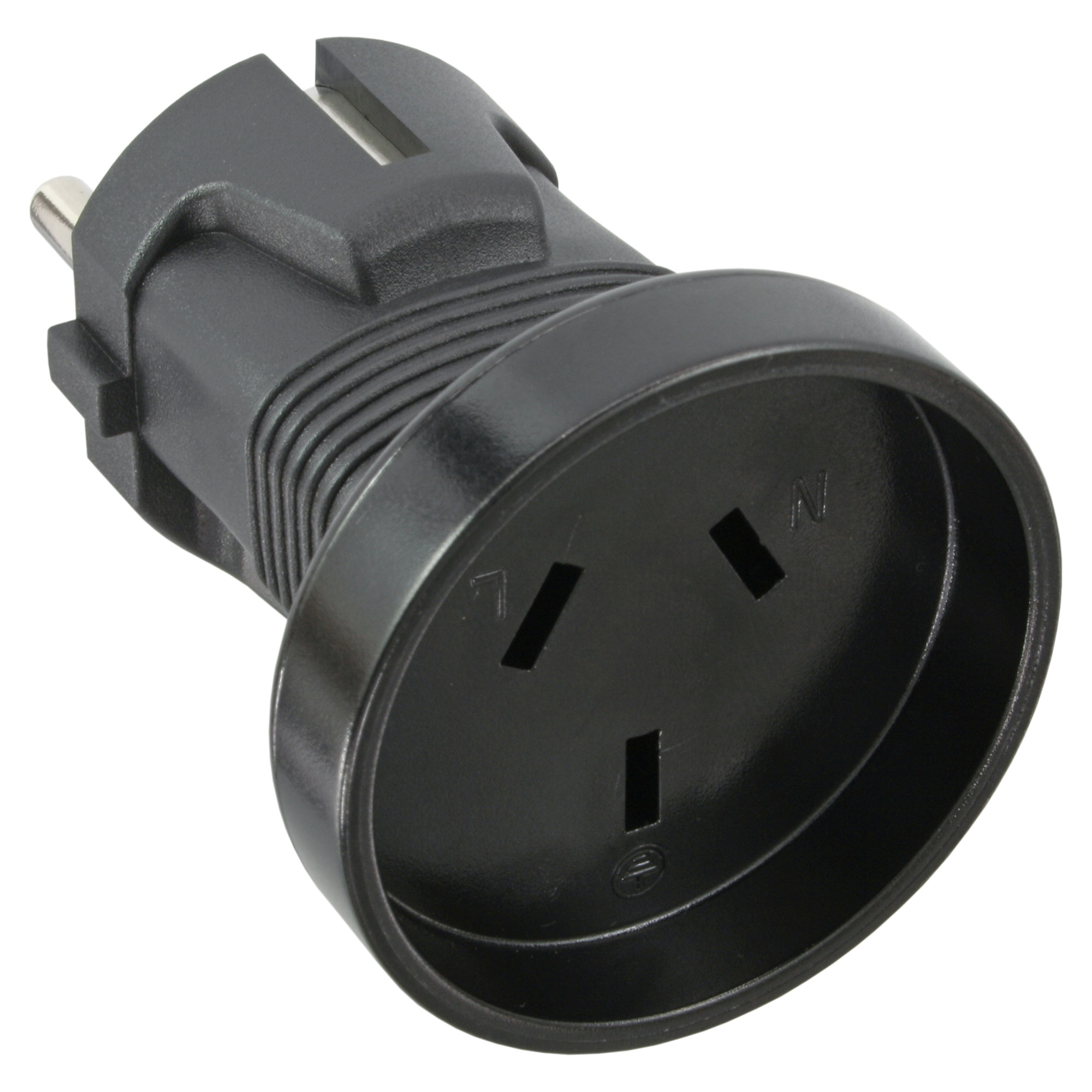 Inline® Reiseadapter, Australien Buchse auf Schutzkontakt Stecker