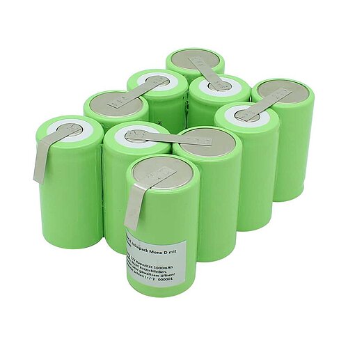 Akkupack NiMH 12V 5000mAh Mono D mit Lötfahnen