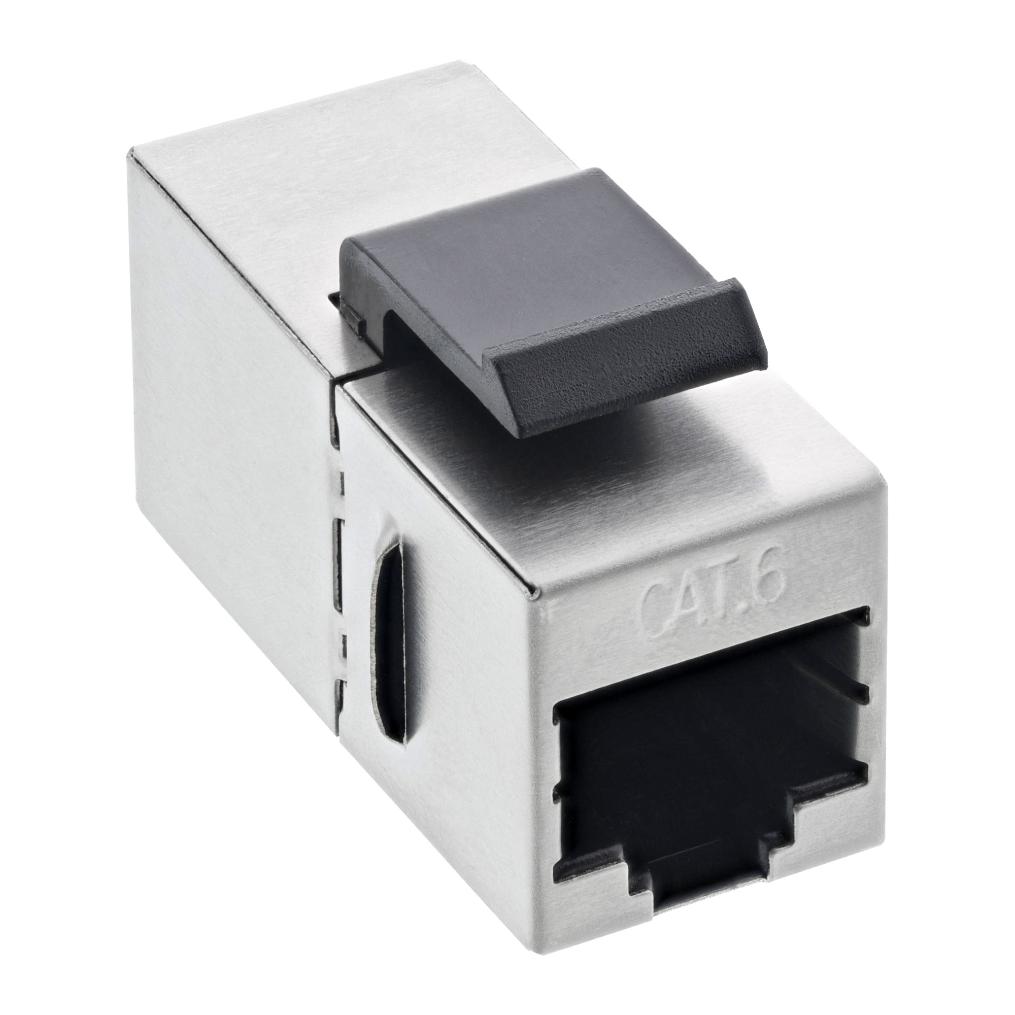 Inline® Keystone RJ45 Buchse / Buchse Einsatz, SNAP-In, Cat.6, STP, bulk