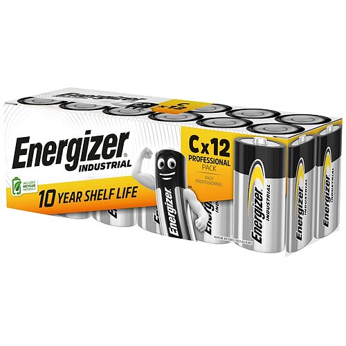 Energizer Industrial Baby C LR14 Alkaline - 12er Verpackung Energizer Industrial Baby C LR14 Alkaline - 12er Verpackung