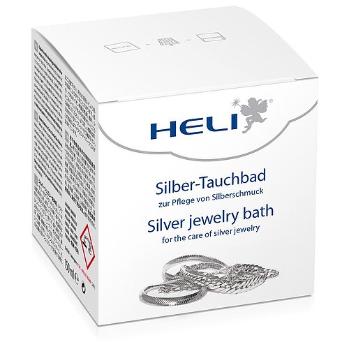 Heli - gebrauchsfertige Silberbad mit Pflegetuch für Schmuck 150ml - 12er Verpackung
