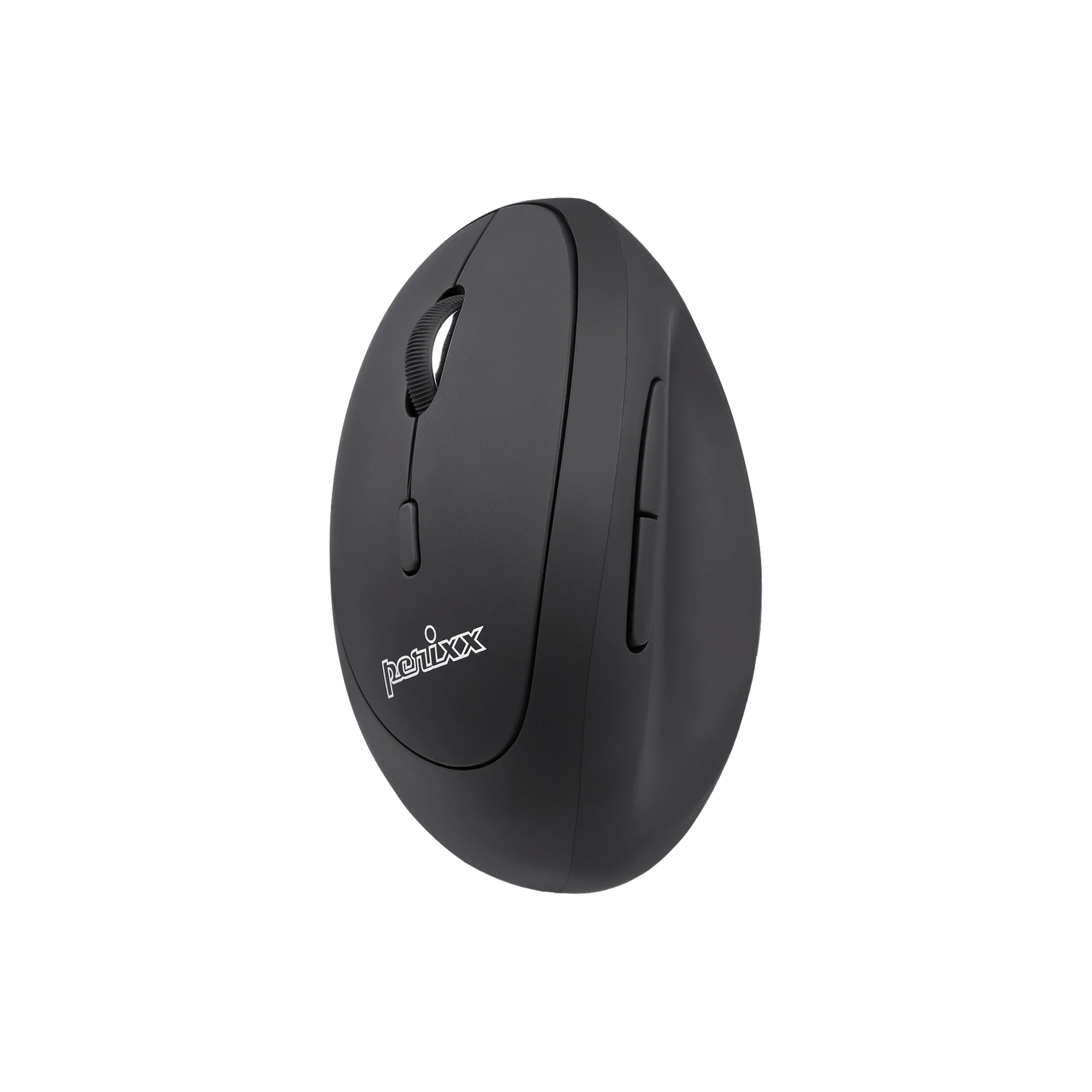 Perixx PERIMICE-719L, kleine ergonomische Maus, LinksHänder, schnurlos, schwarz