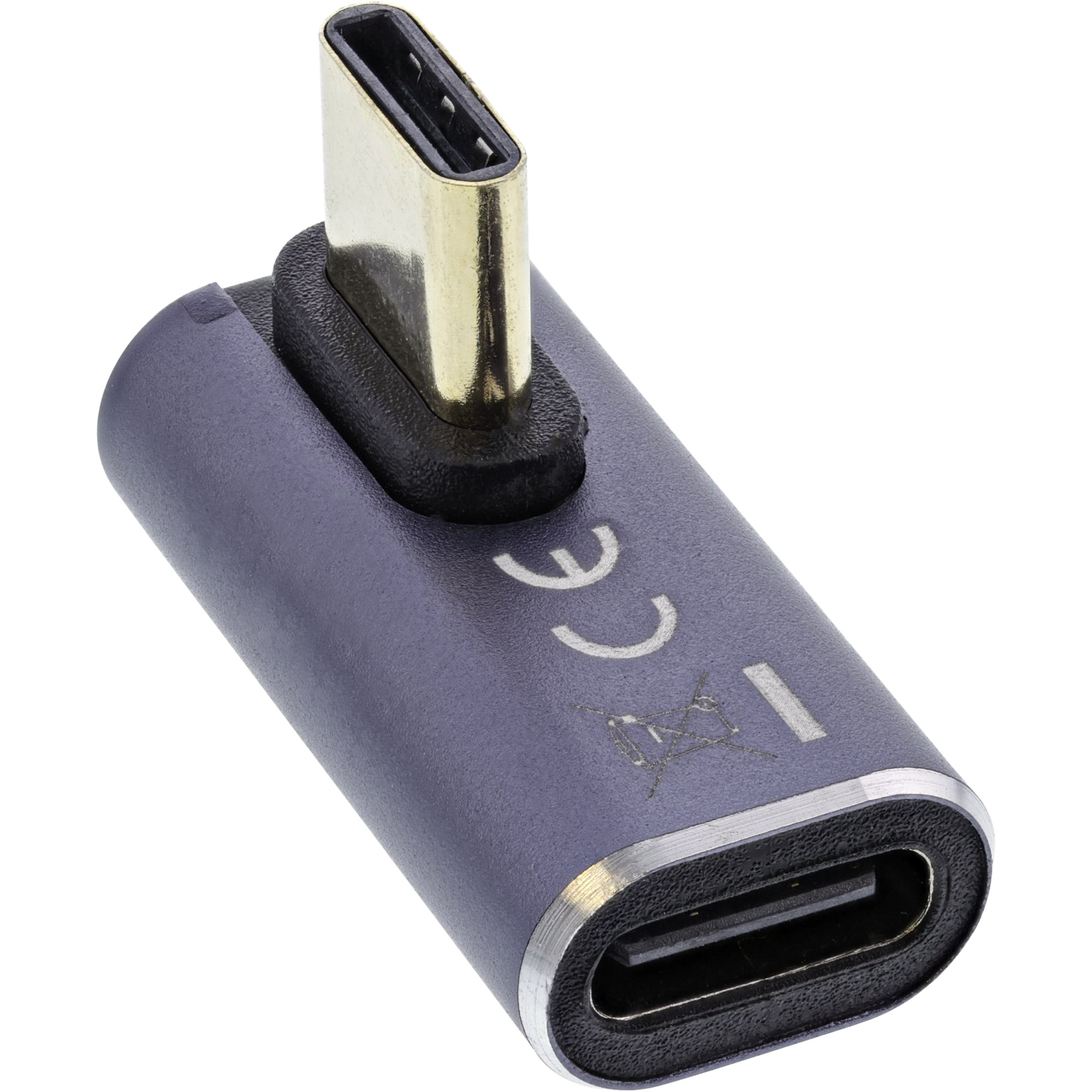 Inline® USB4 Adapter, USB-C Stecker/Buchse vertikal rechts/links gewinkelt Inline® USB4 Adapter, USB-C Stecker/Buchse vertikal rechts/links gewinkelt