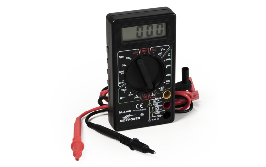 Digitalmultimeter McPower ''M-330D'' schwarz, 3½-stellig, akustischer Durchgangsprüfer