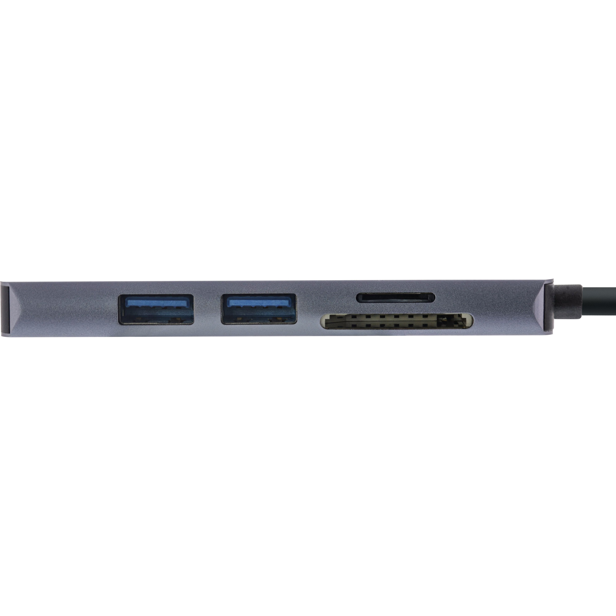 Inline® Multi-Hub USB 3.2 Gen.1, 2x USB-A, HDMI 4K/30Hz, Cardreader, Alu, grau Inline® Multi-Hub USB 3.2 Gen.1, 2x USB-A, HDMI 4K/30Hz, Cardreader, Alu, grau