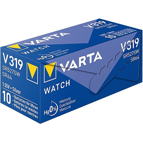 10x SR527SW SR64 319 Silberoxid Batterie Varta 1,55V