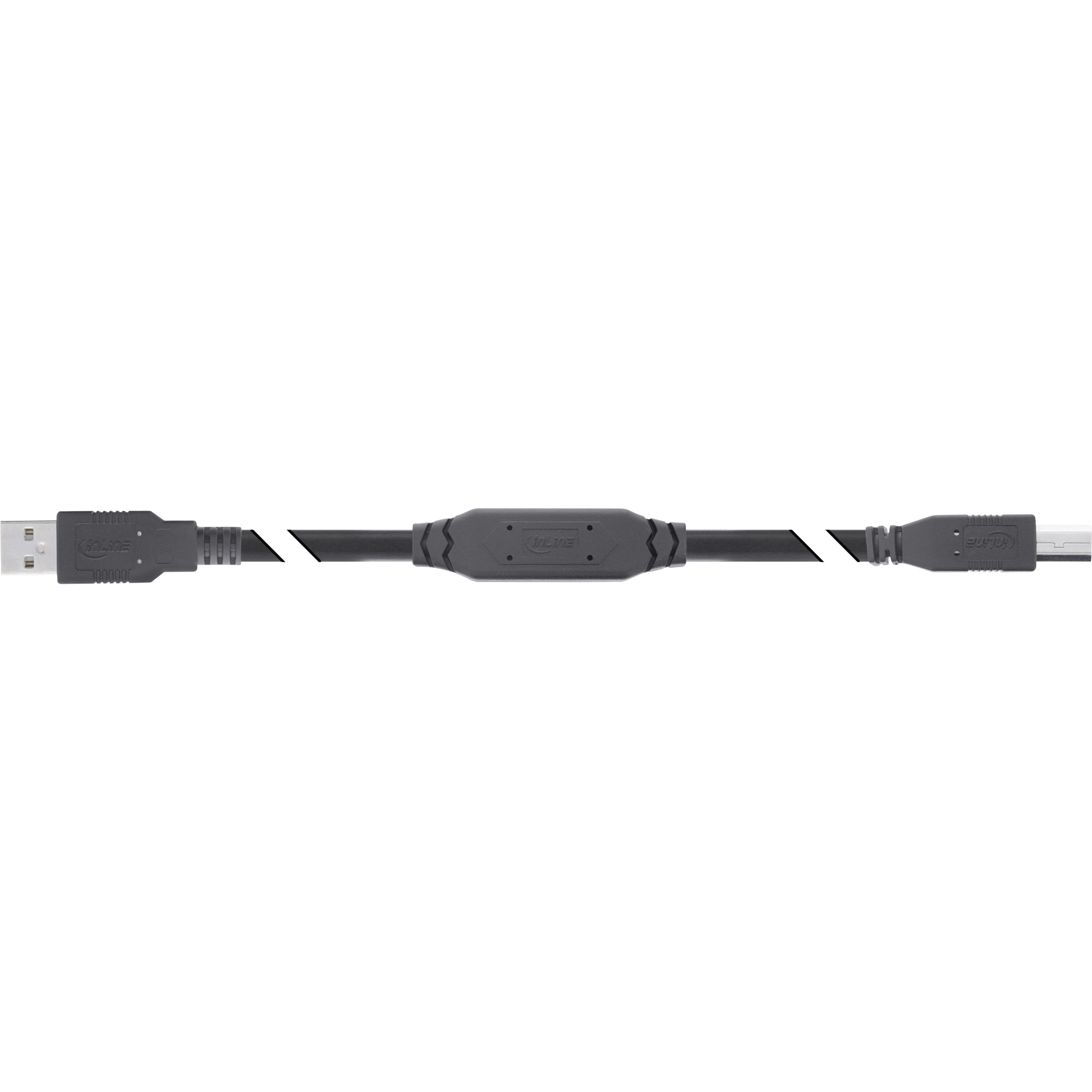 InLine® USB 2.0 Aktiv-Kabel, USB-A Stecker zu USB-B Stecker, 12,5m