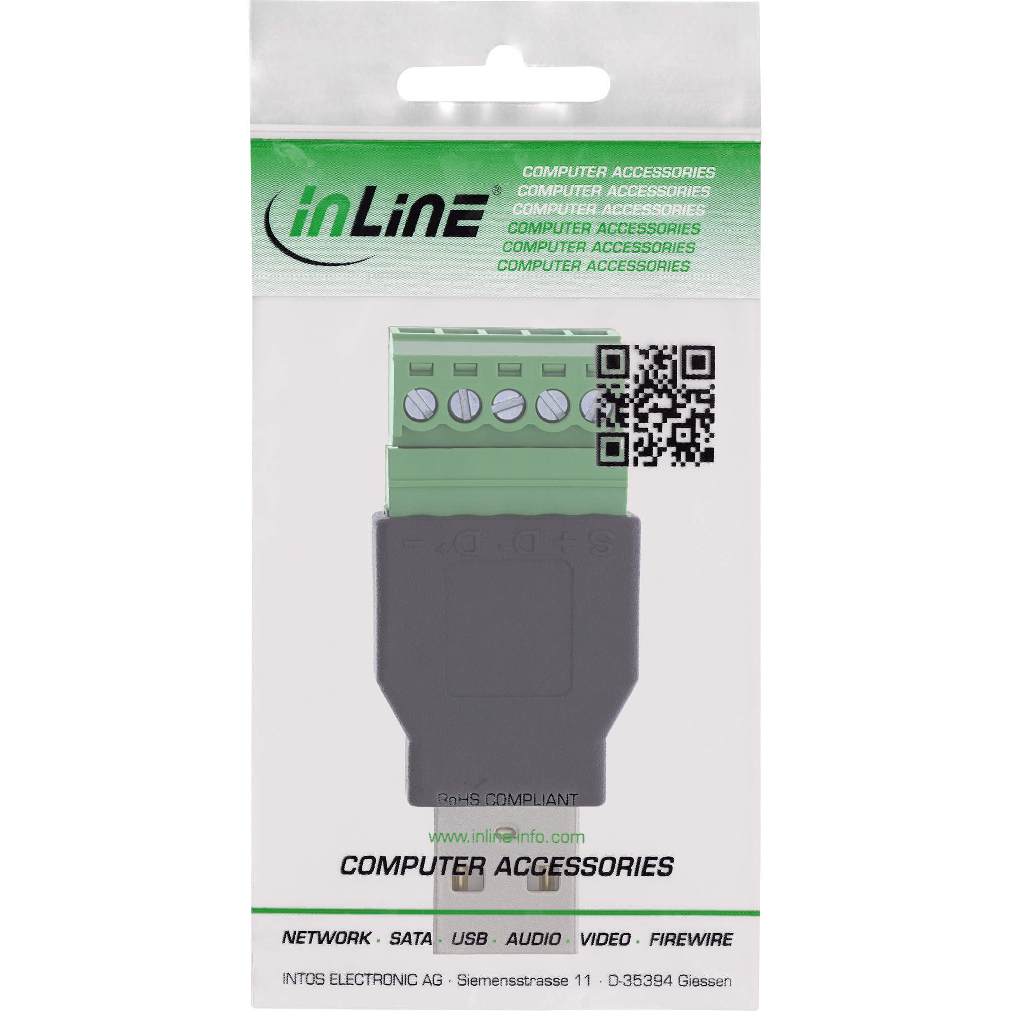 InLine® USB-A Stecker auf Terminalblock, 5-polig, ohne Kabel InLine® USB-A Stecker auf Terminalblock, 5-polig, ohne Kabel