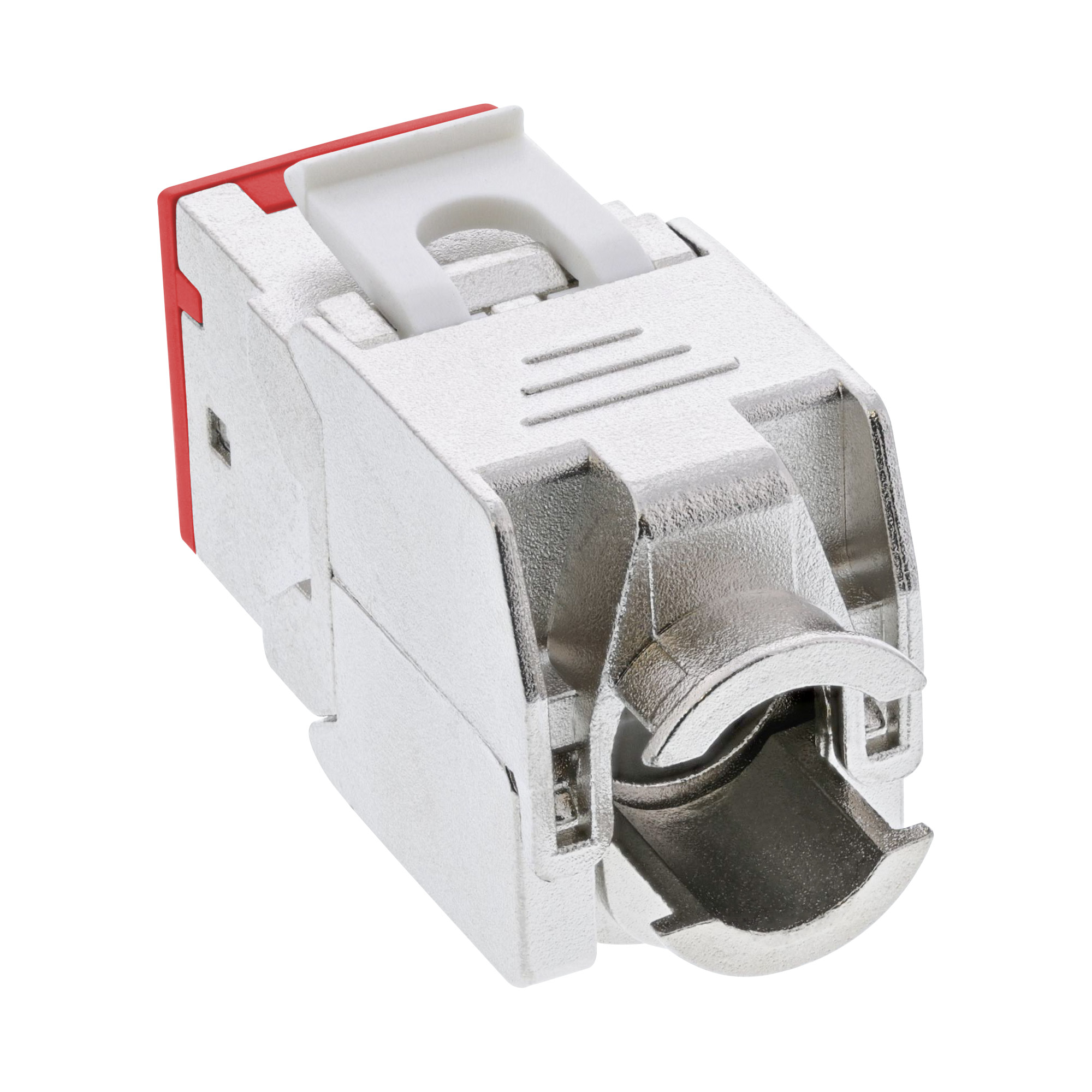 8x Inline® Keystone RJ45 Buchse, geschirmt, Cat.6A, rot