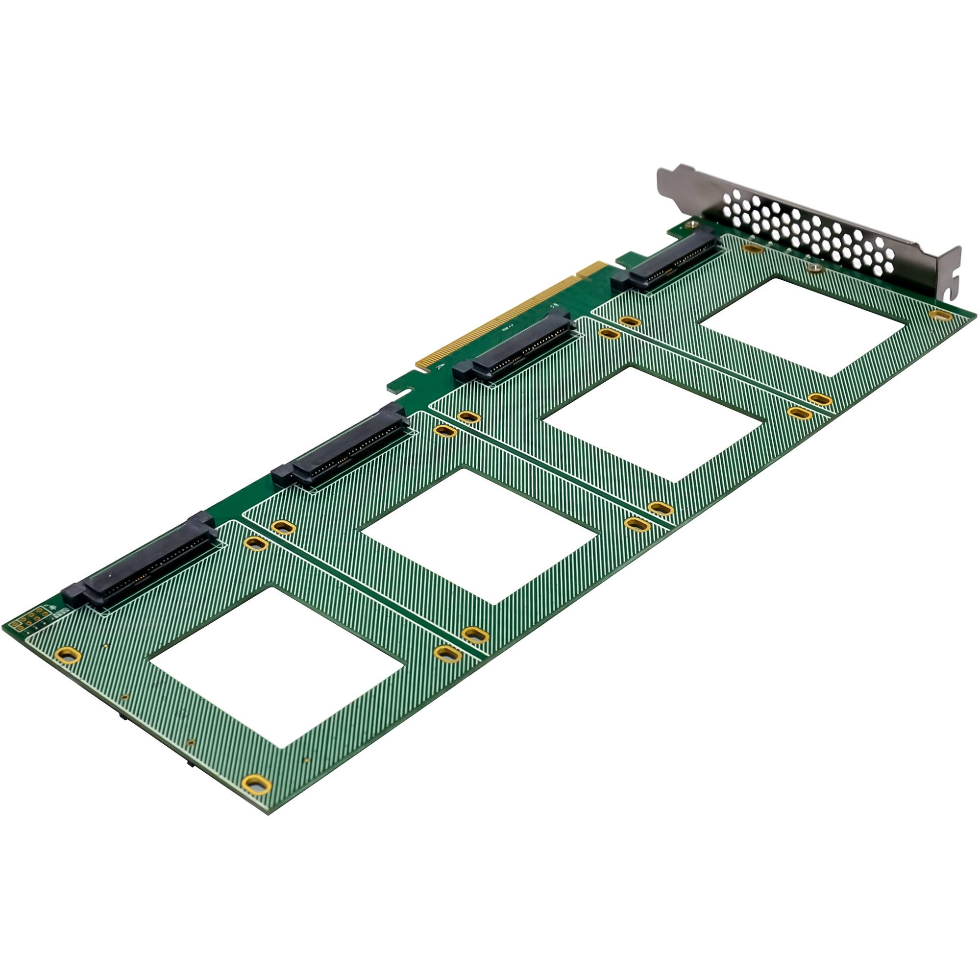 InLine® PCIe Karte zu 4x intern U.2 NVMe SFF-8639 - Bifurcation, PCIe x16