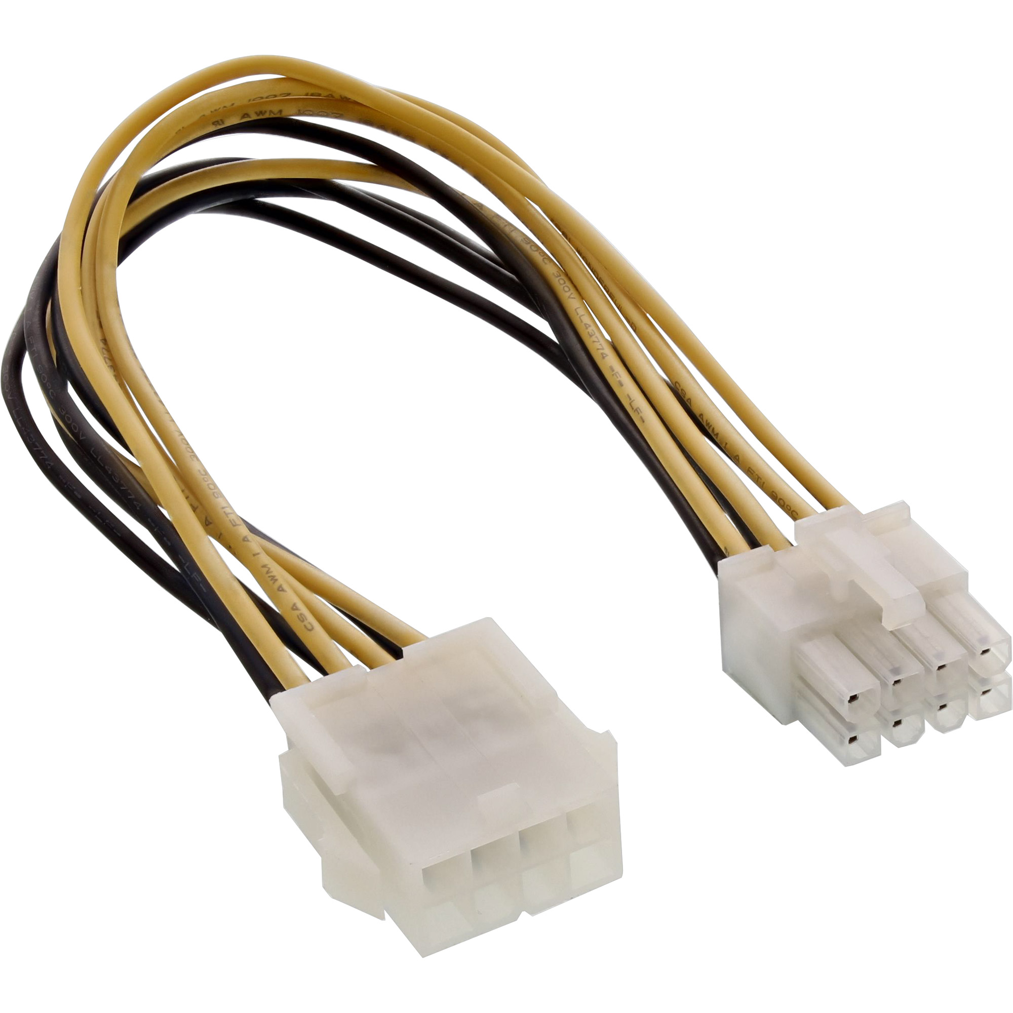 Inline® Strom VerLängerung intern, Netzteil zu Mainboard 8pol. ST / BU, 0,20m Inline® Strom VerLängerung intern, Netzteil zu Mainboard 8pol. ST / BU, 0,20m