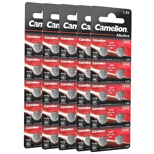 50x Camelion AG8 LR55 LR1121 391 1.5V Alkaline Knopfzelle