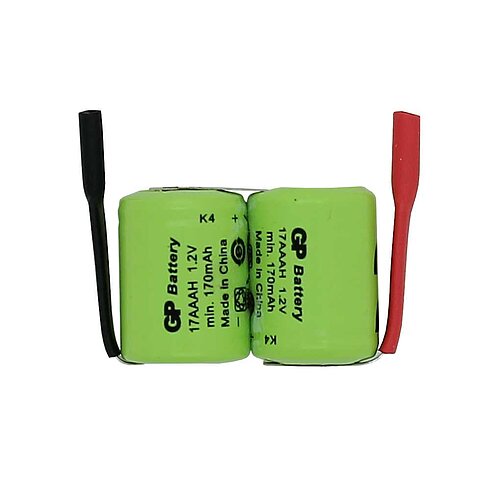 Akkupack NiMH 2,4V 170mAh F1x2 GP17AAA mit Lötfahnen