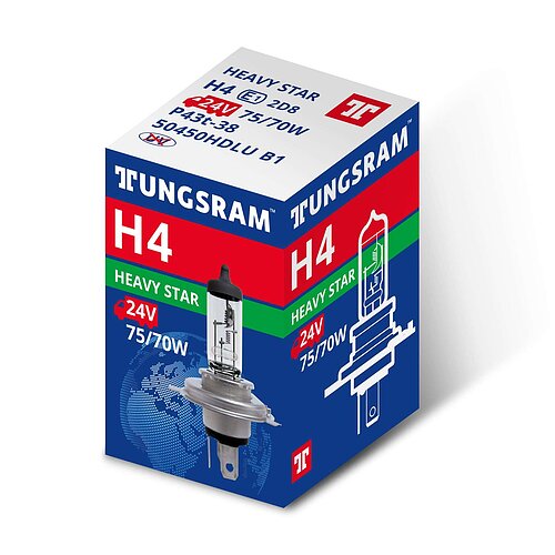 H4 24V 75/70W P43t-38 Heavy Star 1 St. Tungsram