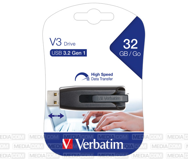 USB 3.2 Stick 32GB, V3 Drive, grau USB 3.2 Stick 32GB, V3 Drive, grau