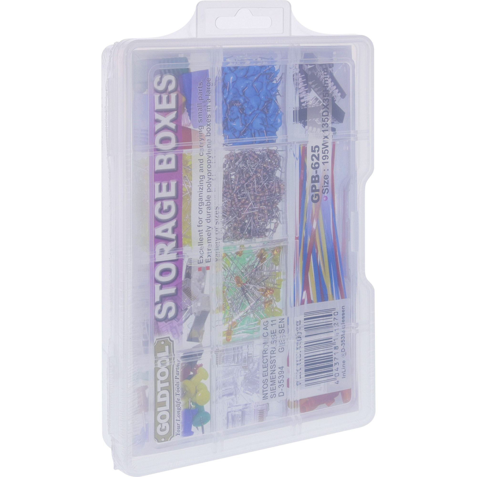 Inline® Kleinteilebox, 11 Fächer, Abmessungen: 194x130x35mm