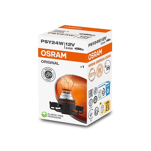 PSY24W 12V 24W PG20-4 Original Line Amber 1st. OSRAM