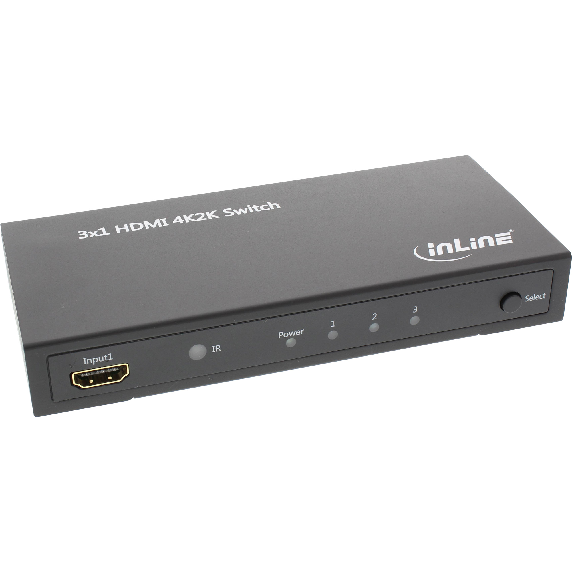 Inline® HDMI Switch / Umschalter, 3 Eingänge auf 1 Ausgang, 4K2K, 3D, HD Audio