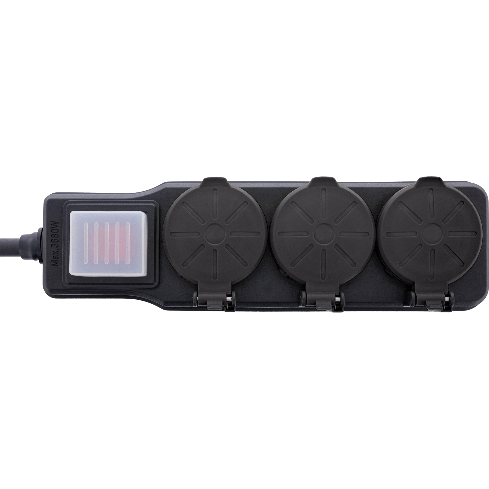 InLine® Outdoor-Steckdosenleiste, 3-fach Schutzkontakt, IP44, mit Schalter, 10m InLine® Outdoor-Steckdosenleiste, 3-fach Schutzkontakt, IP44, mit Schalter, 10m