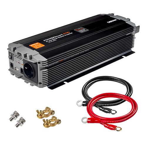 POWERinvert PRO Pure Sine Wave Inverter 12V DC 600W RCD 1 St. OSRAM
