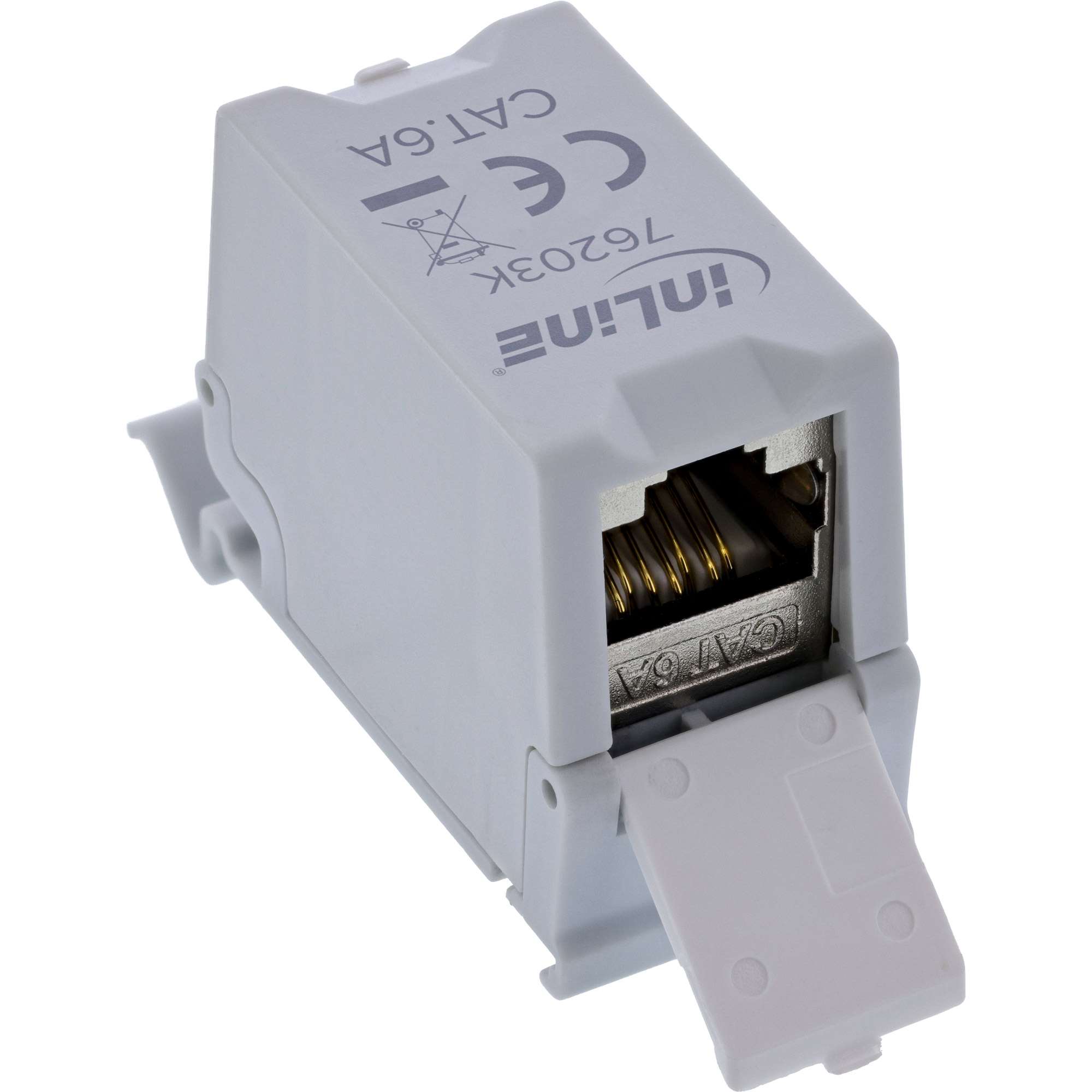 InLine® Cat.6A RJ45 Doppelkupplung für Hutschiene InLine® Cat.6A RJ45 Doppelkupplung für Hutschiene