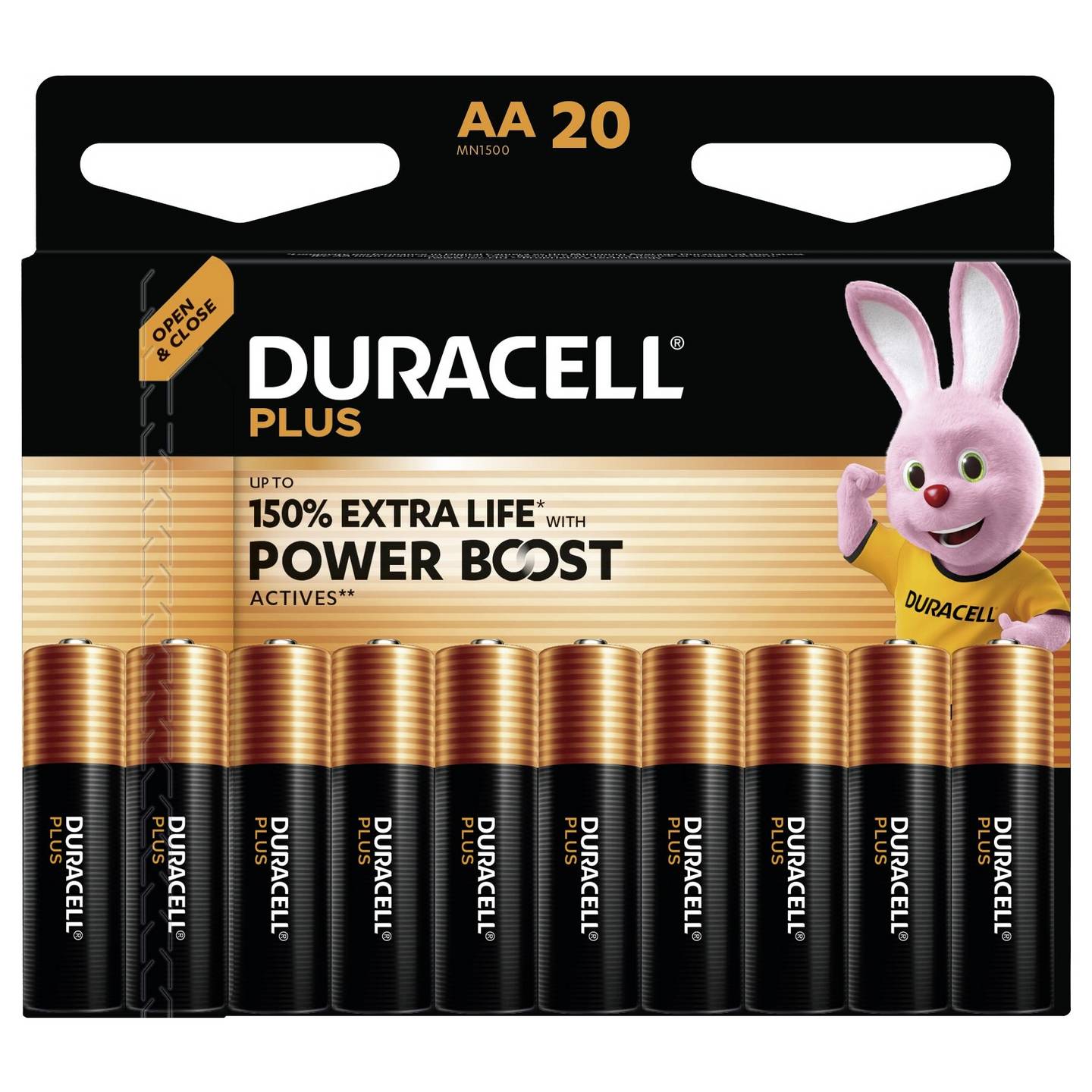 Duracell Plus AA Mignon LR6 Alkaline Batterie - 20er Verpackung Duracell Plus AA Mignon LR6 Alkaline Batterie - 20er Verpackung