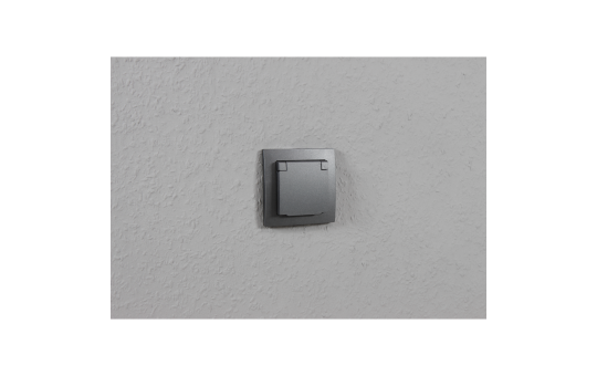 Schutzkontakt-Steckdose McPower ''Flair'', 250V~/16A, UP, IP44, anthrazit,3er-Pack