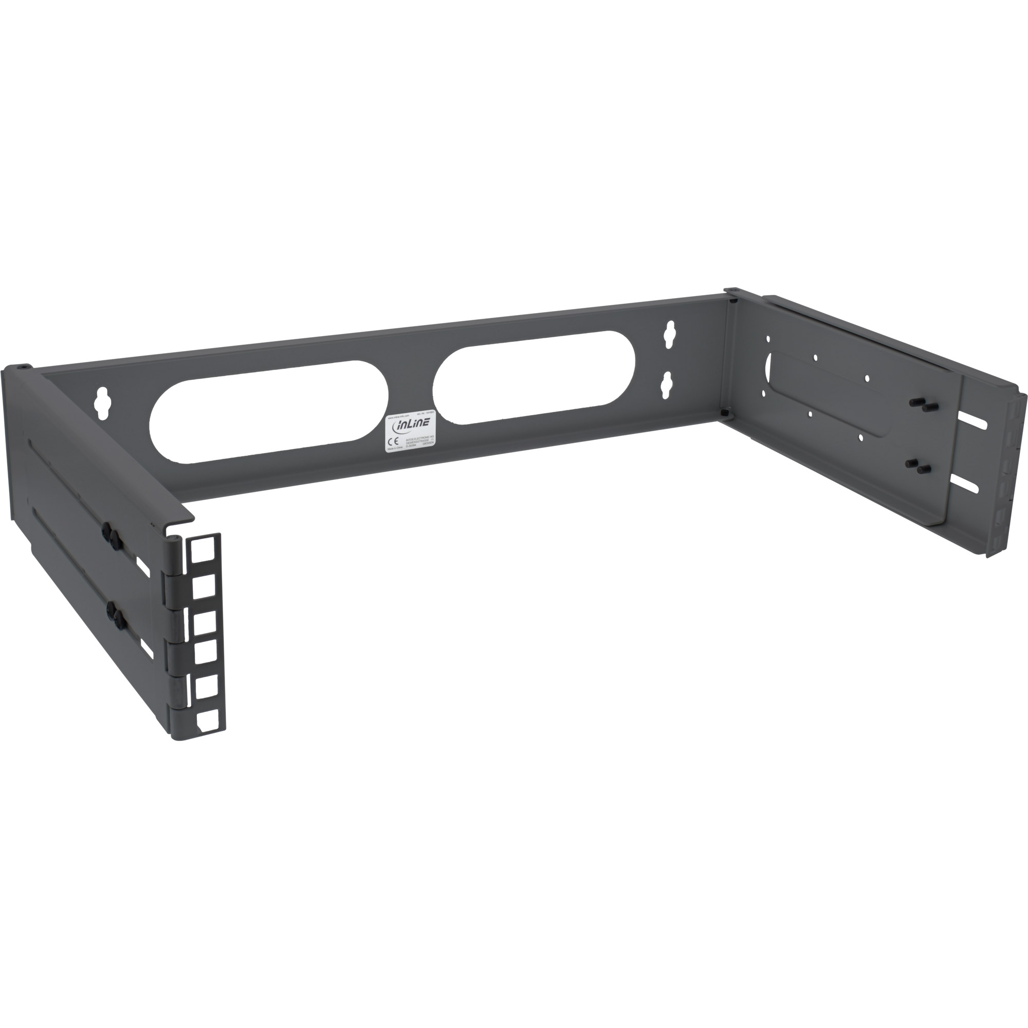 Inline® 19" Rack zur Wandmontage, 2HE, 24-40cm Tiefe, schwarz