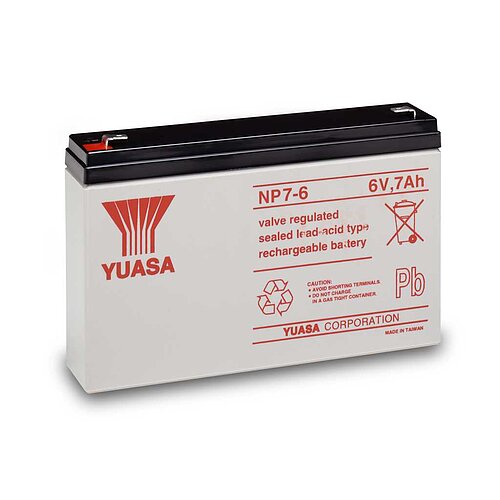 Yuasa NP7-6 6V 7Ah 4,8 mm Faston Yuasa NP7-6 6V 7Ah 4,8 mm Faston