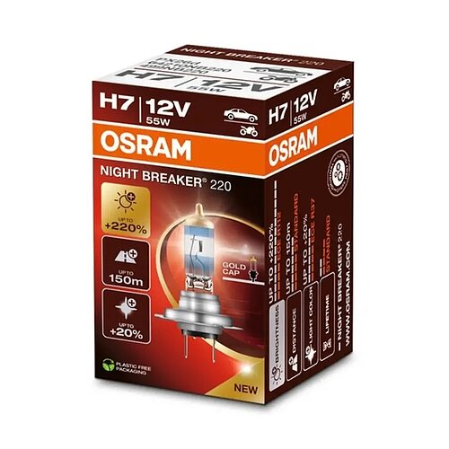 OSRAM H7 12V 55W PX26d NIGHT BREAKER® 220 +220% 1 Stück