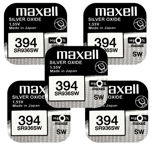 5x Maxell SR936SW SR45 394 Silberoxid Batterie 1,55