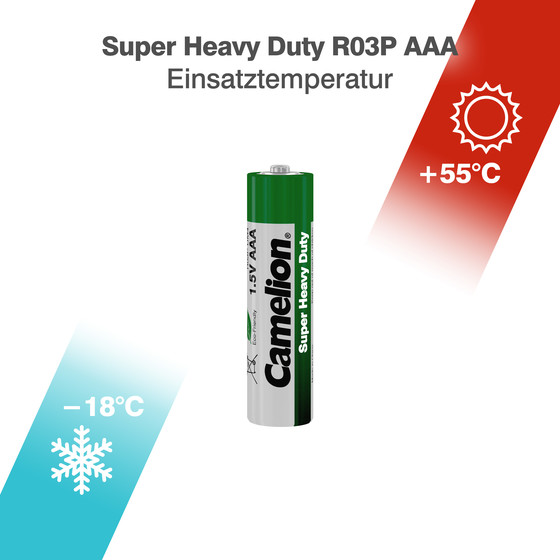 8x Camelion Super Heavy Duty AAA Micro R03 Zink Kohle Batterie 8x Camelion Super Heavy Duty AAA Micro R03 Zink Kohle Batterie