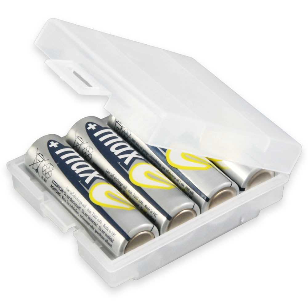 Ansmann Aufbewahrungsbox für bis zu 4 AA oder AAA Batterien Ansmann Aufbewahrungsbox für bis zu 4 AA oder AAA Batterien