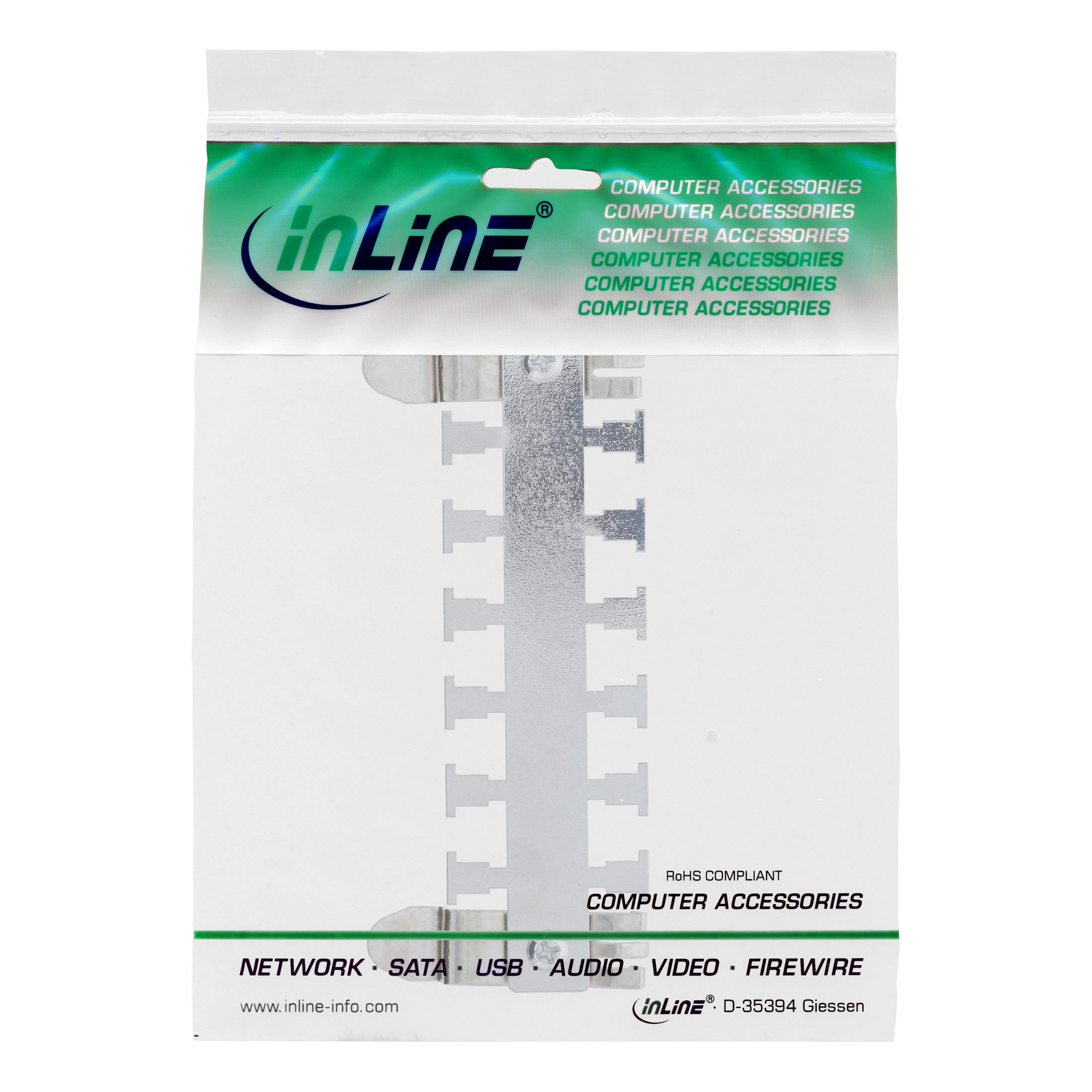 Inline® Kabelführungsleiste zur Montage an Hutschiene (TS35) metall