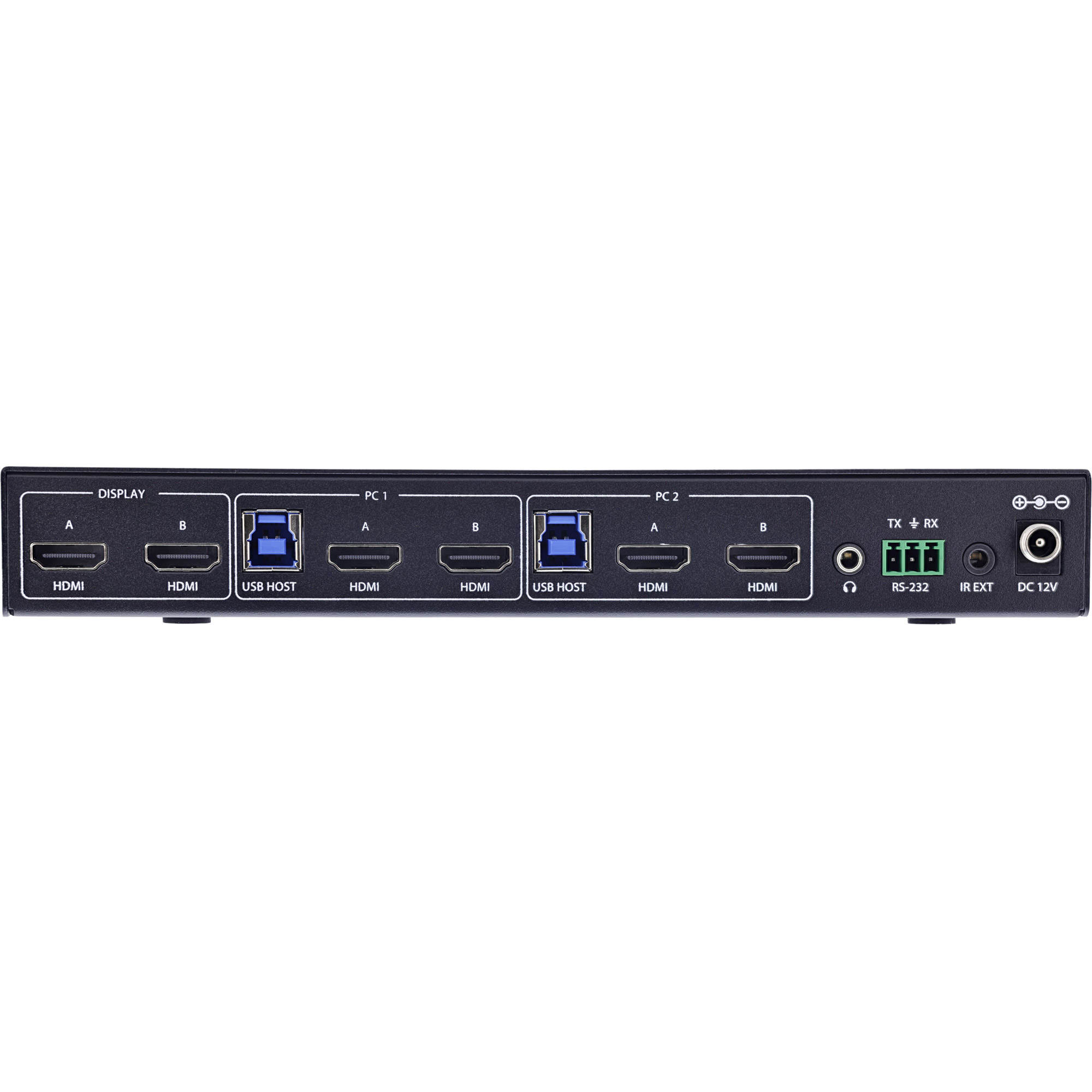 InLine® KVM Switch, 2-fach, HDMI, Dual Monitor, 8K60Hz, USB Hub, schwarz