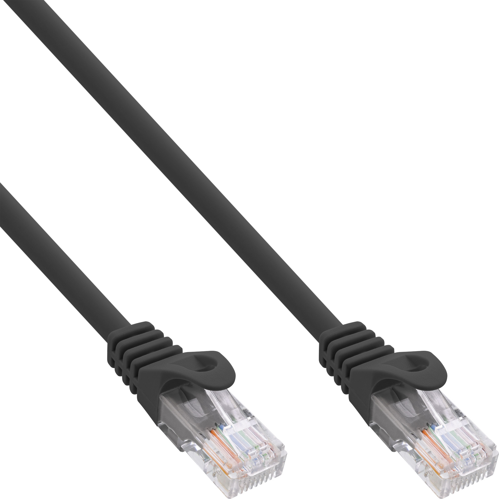 Inline® Patchkabel, U/UTP, Cat.5e, schwarz, 0,5m