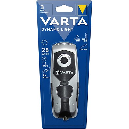 Varta Dynamo Light Taschenlampe 17680 - inkl. Akku