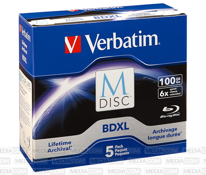 M-DISC BD-R XL 100GB/1-6x Jewelcase (5 Disc) M-DISC BD-R XL 100GB/1-6x Jewelcase (5 Disc)