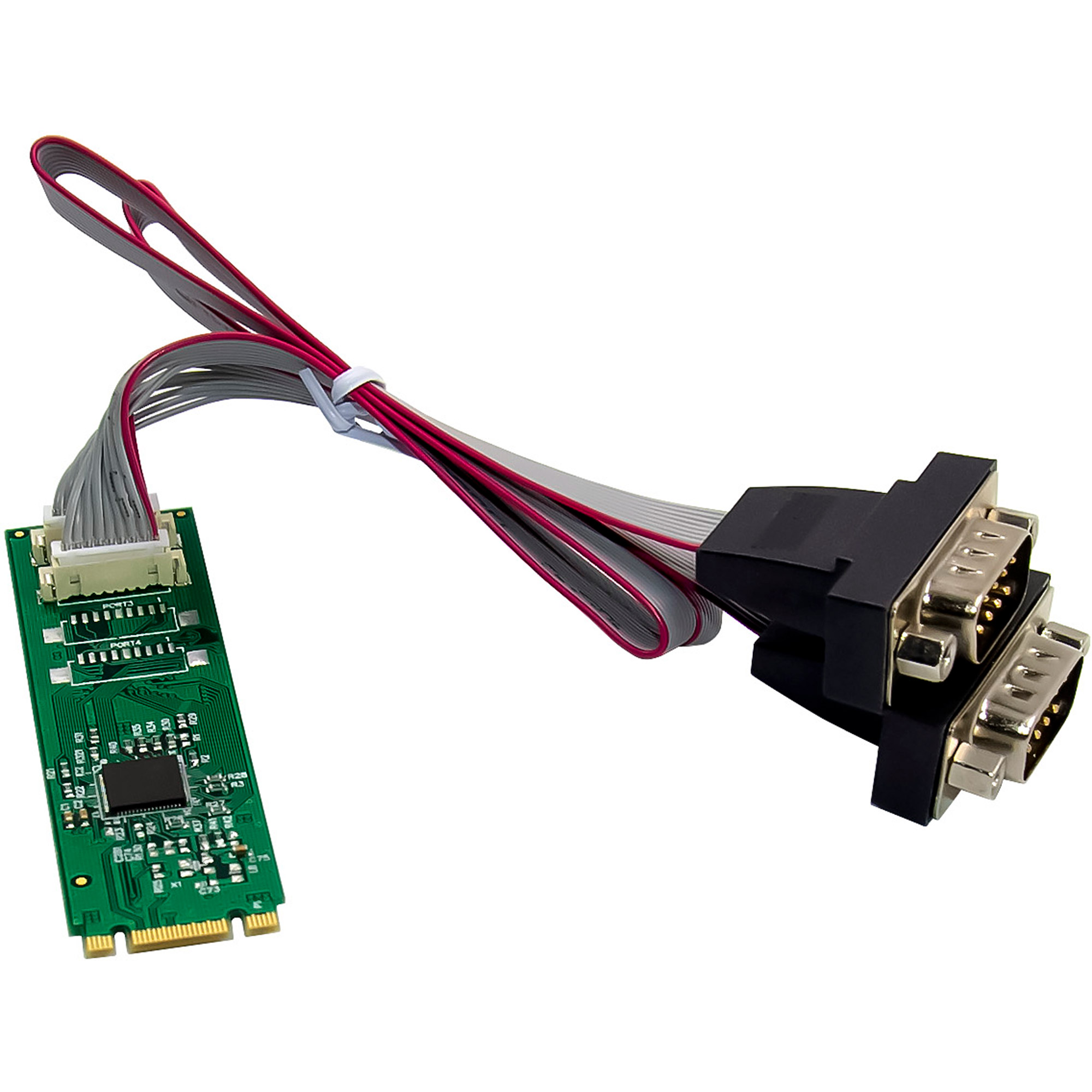 InLine® Schnittstellenkarte M.2 zu 2x seriell 9pol Stecker