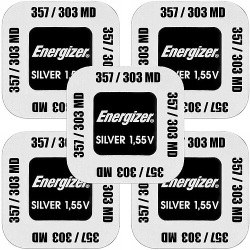 5x Energizer SR44 357 / 303 MultiDrain Silberoxid Batterie 1,55 V 