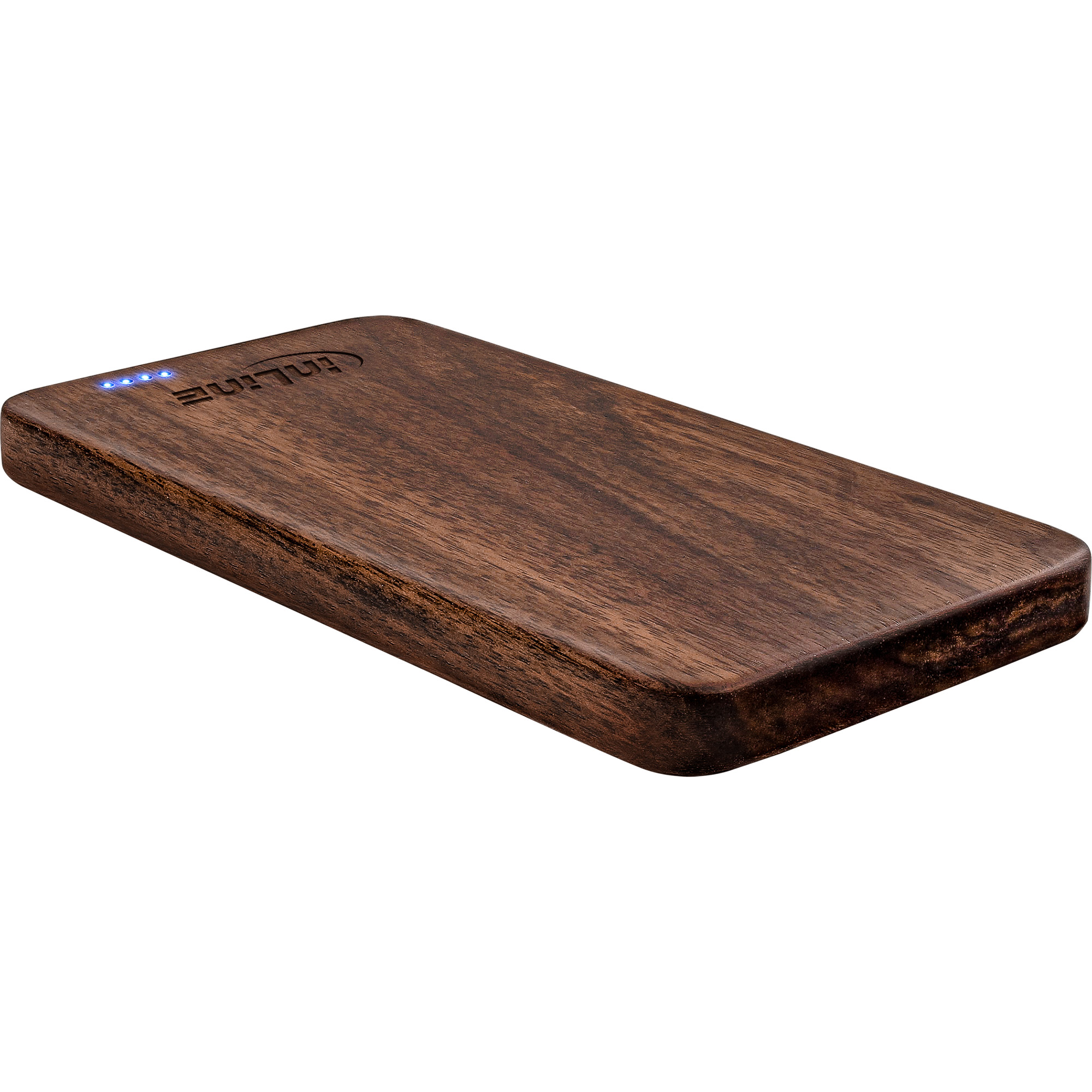 InLine woodplate, USB Powerbank 5.000mAh, mit LED Anzeige, Echtholz, Walnuss
