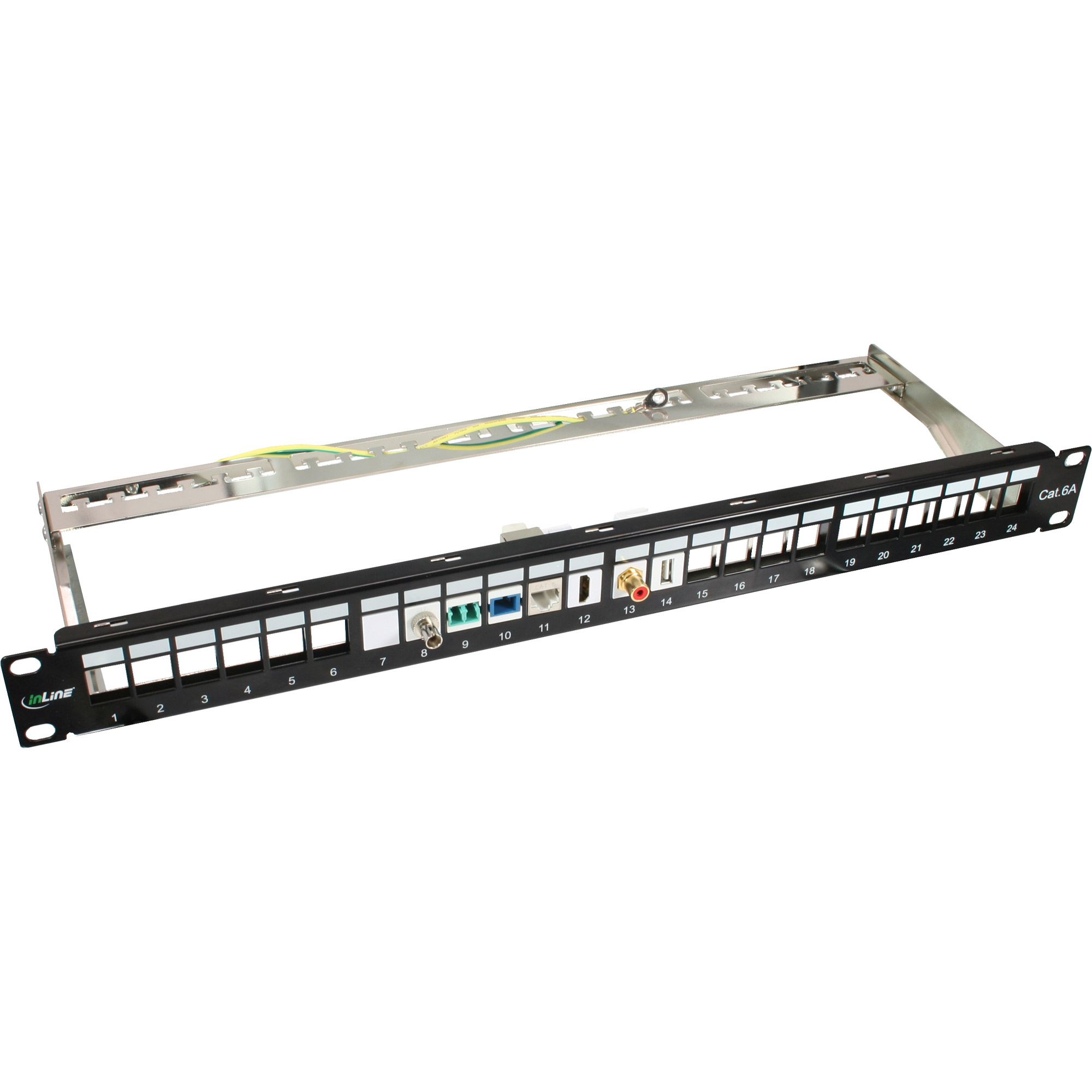 Inline® Keystone RJ45 Buchse / LSA Einsatz, SNAP-In, Cat.6a, schmale Bauform