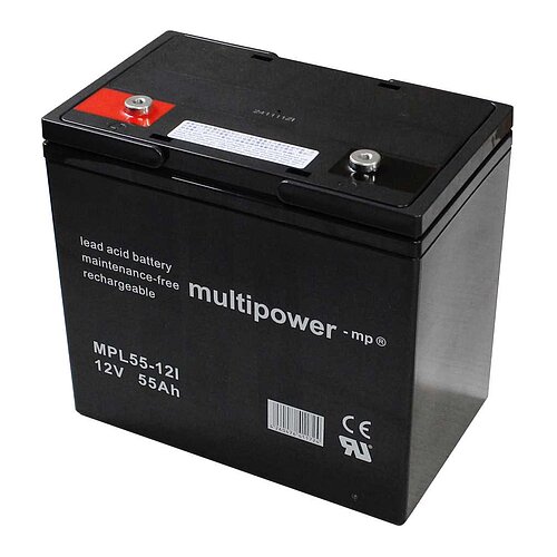 Multipower MPL55-12I AGM 12 V 55 Ah - M6 Schraubanschluss Multipower MPL55-12I AGM 12 V 55 Ah - M6 Schraubanschluss