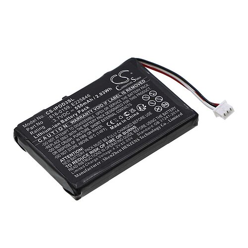 MP3-Akku LiPoly 3,7V 550mAh ersetzt Apple 616-0159 MP3-Akku LiPoly 3,7V 550mAh ersetzt Apple 616-0159
