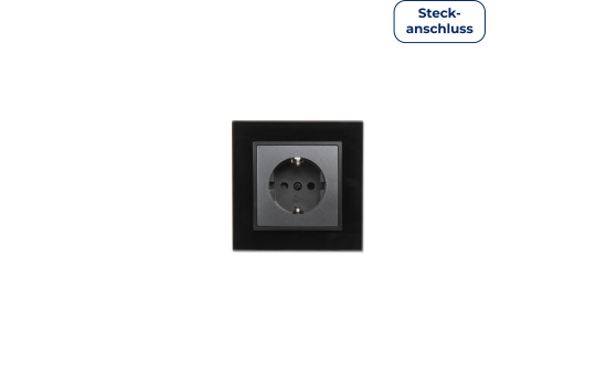 Schutzkontakt-Steckdose McPower ''Flair'', 250V~/16A, Steckanschluss, anthrazit