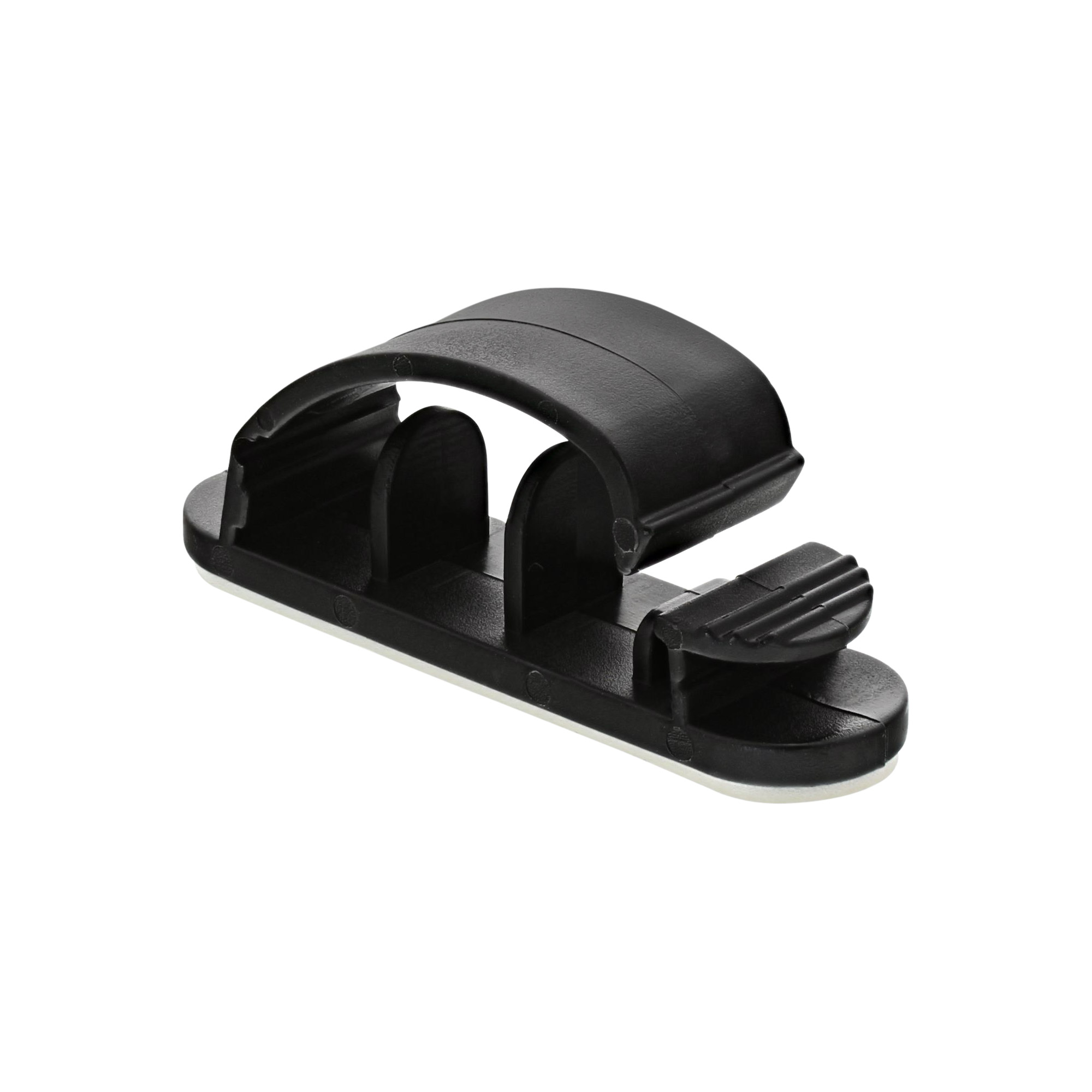 10er Pack Inline® Kabelmanager, mit Klebesockel, 5,4cm, schwarz