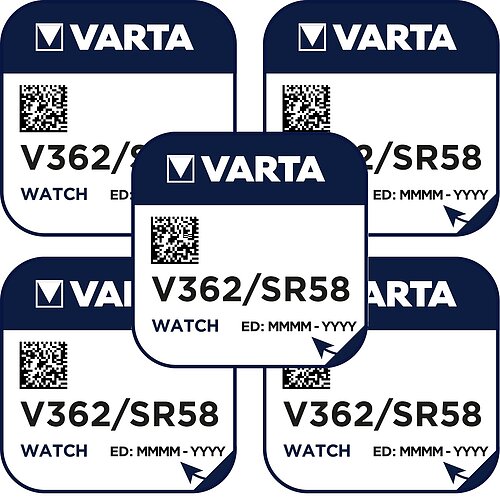 5x Varta SR721SW SR58 362 Silberoxid Batterie 1,55V