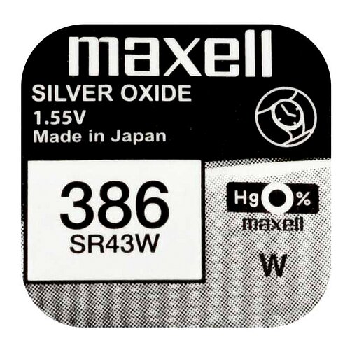 10x SR43W 386 Silberoxid Batterie Maxell 1,55 V